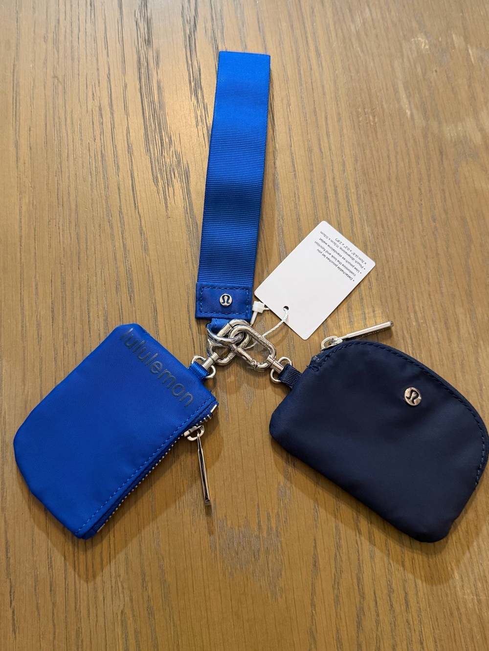 lululemon athletica Dual Coin Pouch Keychain - Blue & Navy